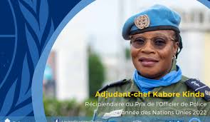 Chief Warrant Officer Alizéta Kabore Kinda of Burkina Faso is the 2022 United Nations Woman Police Officer of the Year.