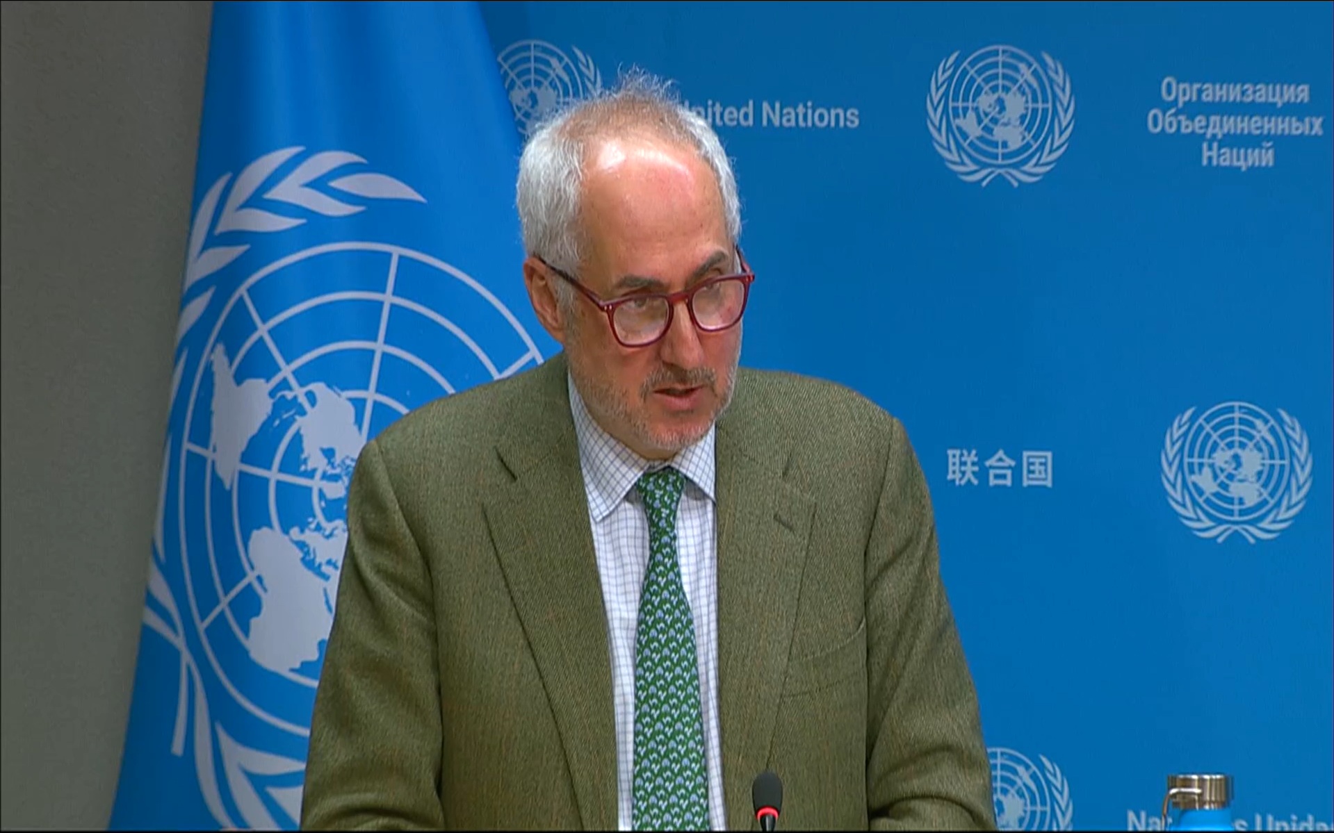 Stephane Dujarric at press briefing