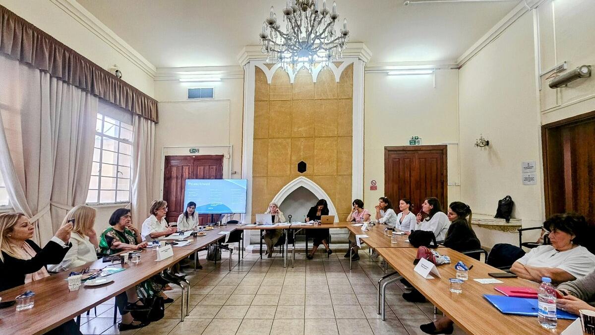 A photo taken at an event. 