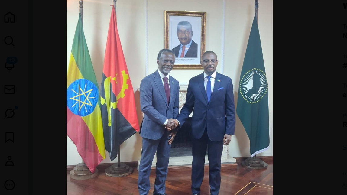 SRSG to the AU and Head of UNOAU meets with the Ambassador of Angola to Ethiopia and Permanent Representative to AU and ECA