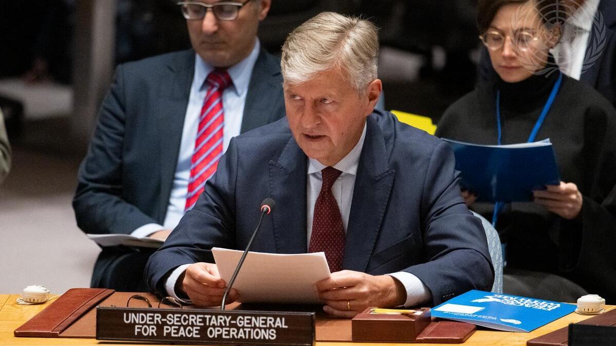 Jean-Pierre Lacroix, Under-Secretary-General for Peace Operations, briefs the Security Council meeting on United Nations peacekeeping operations, with a focus on Strengthening UN peacekeeping: Reflections for the future.