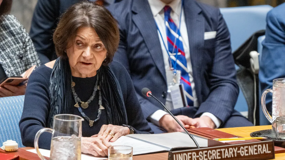USG DiCarlo briefs the Security Council.