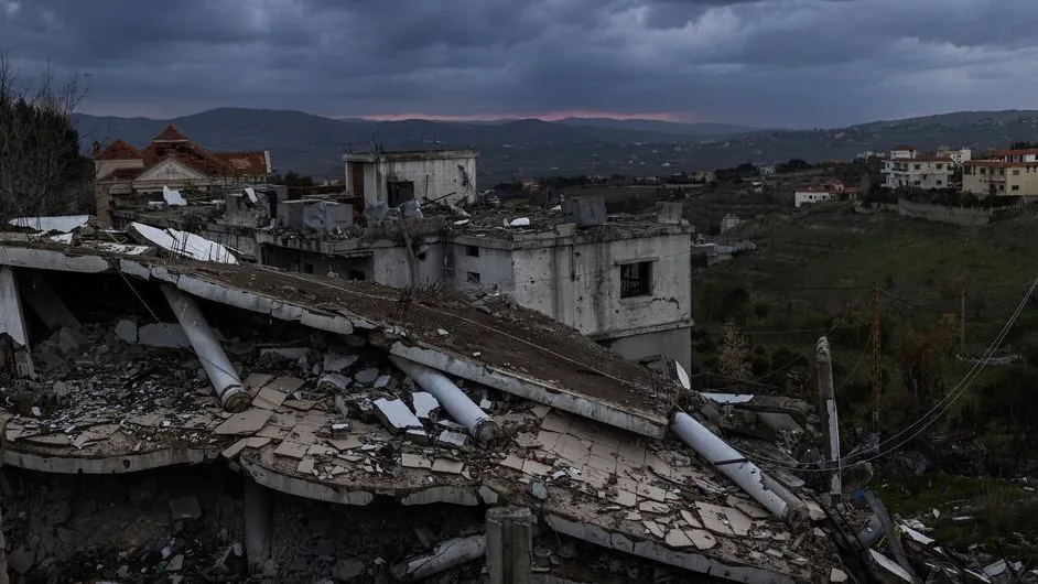 Destroyed houses in southern Lebanon. Destroyed houses in southern Lebanon.