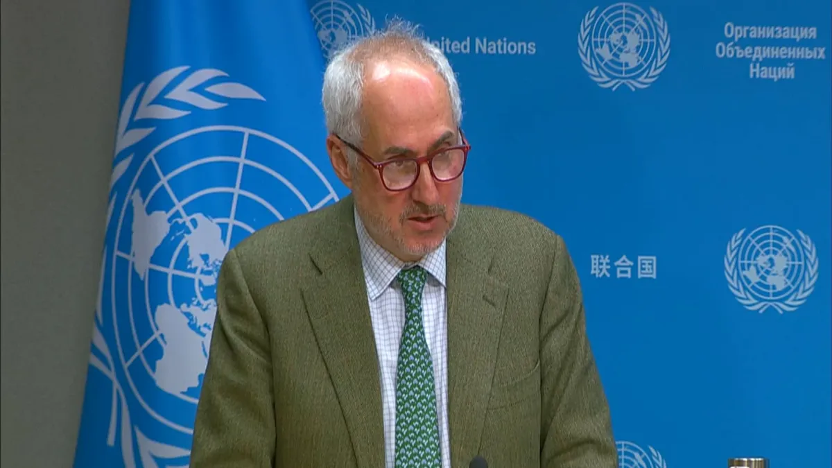 Stephane Dujarric at press briefing