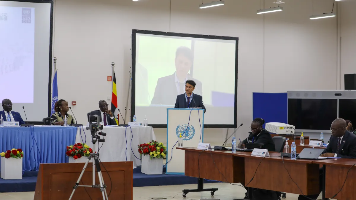 UNMISS Head of Corrections and Officer-in-Charge of the Rule of Law and Security Institutions Service, Abdul Arshad, presenting his remarks during the opening ceremony. UNMISS Head of Corrections and Officer-in-Charge of the Rule of Law and Security Institutions Service, Abdul Arshad, presenting his remarks during the opening ceremony.