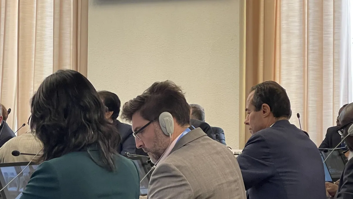 A view of the General Cooperation Meeting between the United Nations and the Organization of Islamic Cooperation.