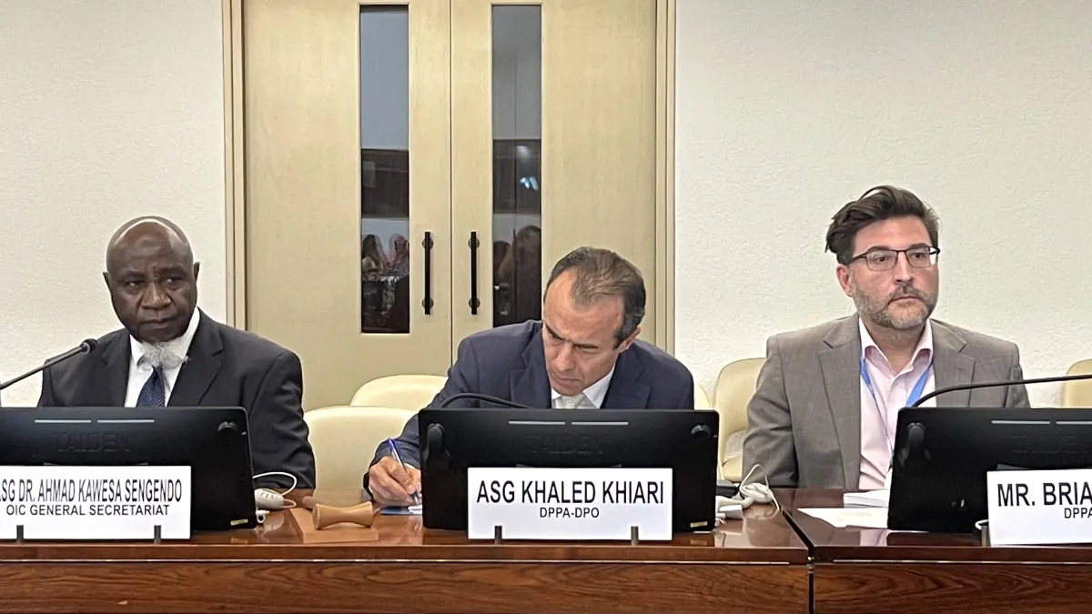 A view of the General Cooperation Meeting between the United Nations and the Organization of Islamic Cooperation.