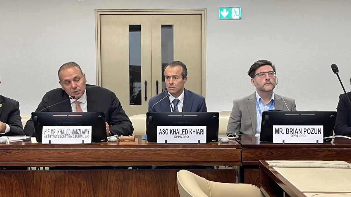 A view at the UN–League of Arab States General Cooperation Meeting in Geneva.