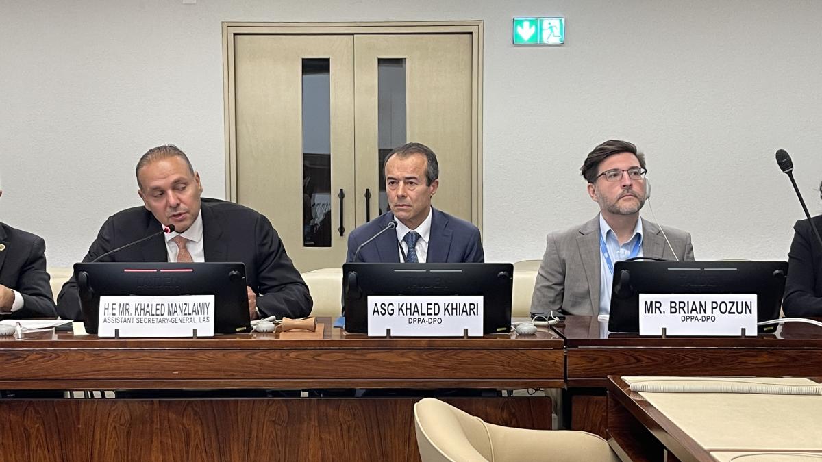 A view at the UN–League of Arab States General Cooperation Meeting in Geneva.