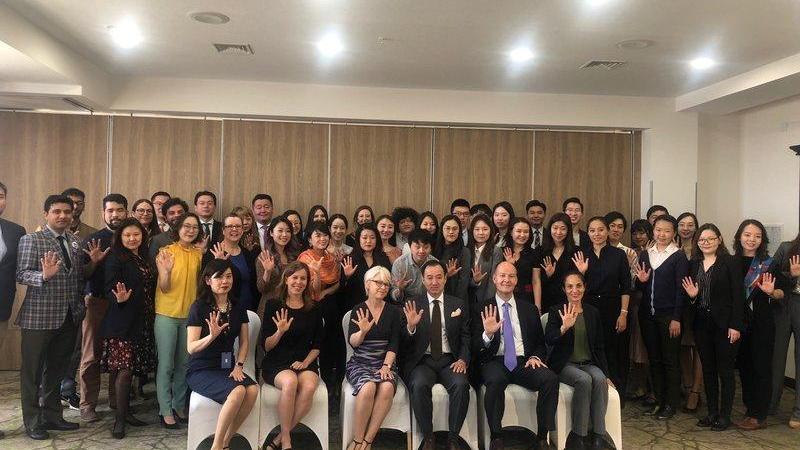 A group photo of the participants at a youth dialogue for peace in Northeast Asia