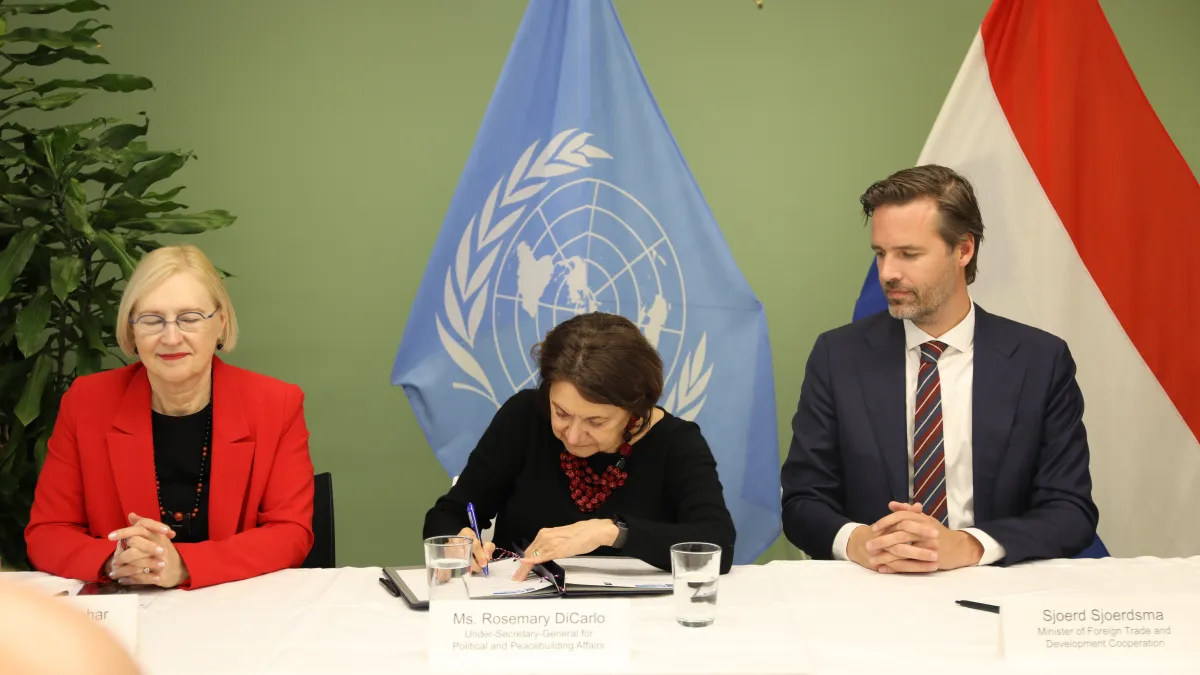 At the signing of a multi-year agreement through which the Netherlands pledged support to United Nations work on peace and security.