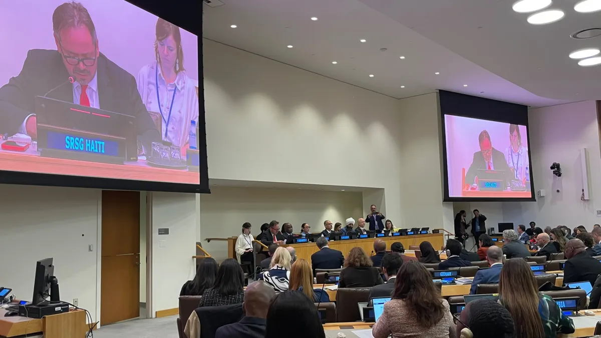 Special Representative Carlos Ruiz Massieu brief the ECOSOC Ad Hoc Advisory Group on Haiti (AHAGH)
