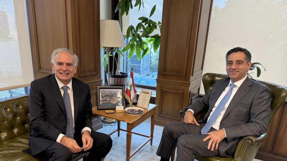OIC Special Coordinator Jean Arnault Meets Lebanon Permanent Representative to the UN Ahmad Arafa (Photo-Lebanon Permanent Mission to the UN) OIC Special Coordinator Jean Arnault Meets Lebanon Permanent Representative to the UN Ahmad Arafa