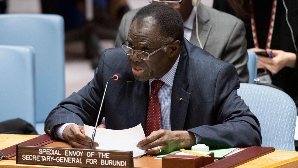 Michel Kafando, Envoyé spécial du Secrétaire général pour le Burundi, devant le Conseil de sécurité - Photo ONU, Eskinder Debebe