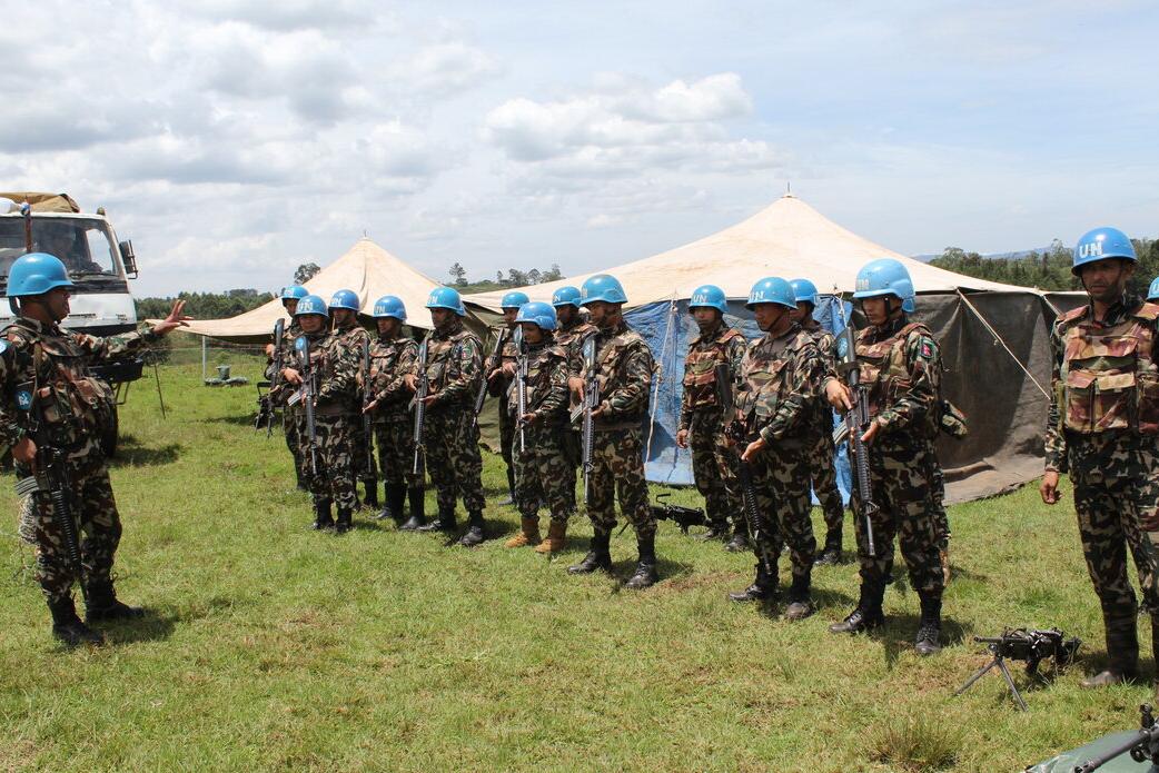 L'installation d'une base militaire temporaire de la MONUSCO