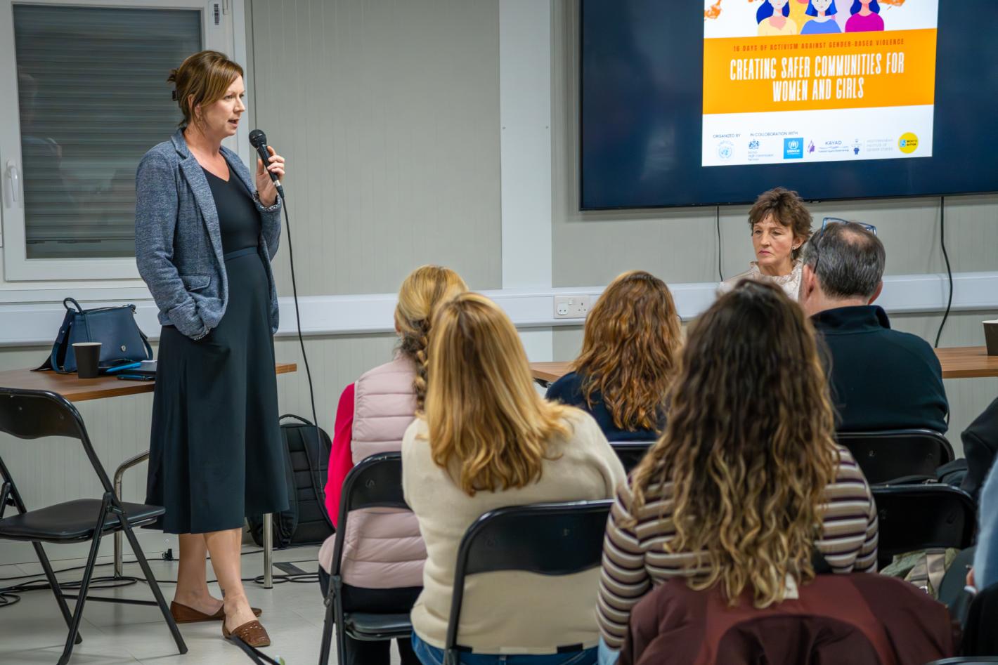 Lauren McAlister during event with CSOs