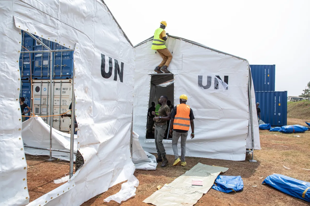UN white tent