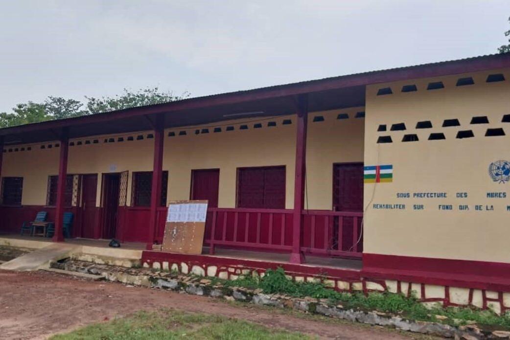 L’extérieur du bâtiment de Birao. 