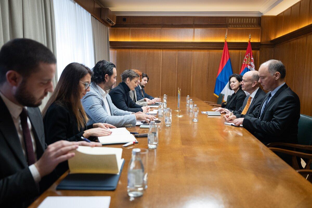 due meeting Serbian officials