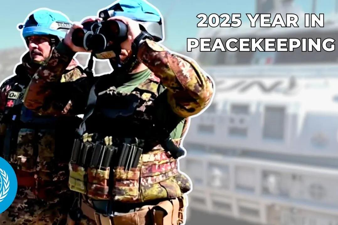Peacekeepers on patrol.