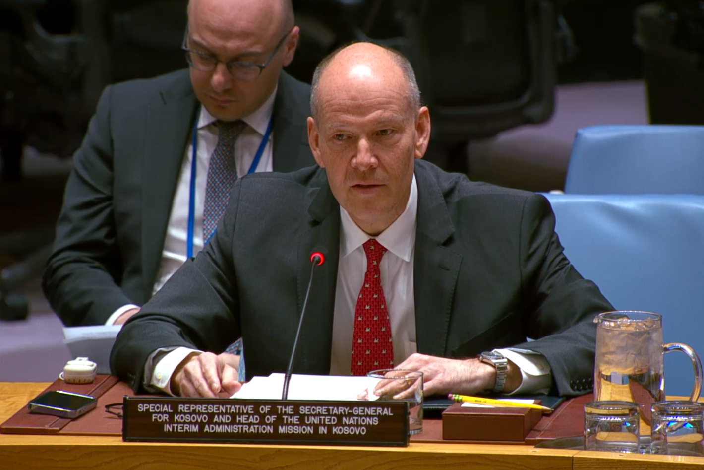 SRSG Peter N. Due speaking at UN Security Council session