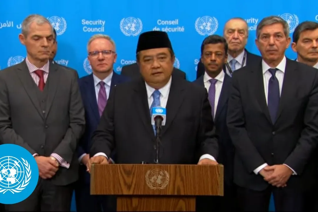 a group of un ambassadors address the media