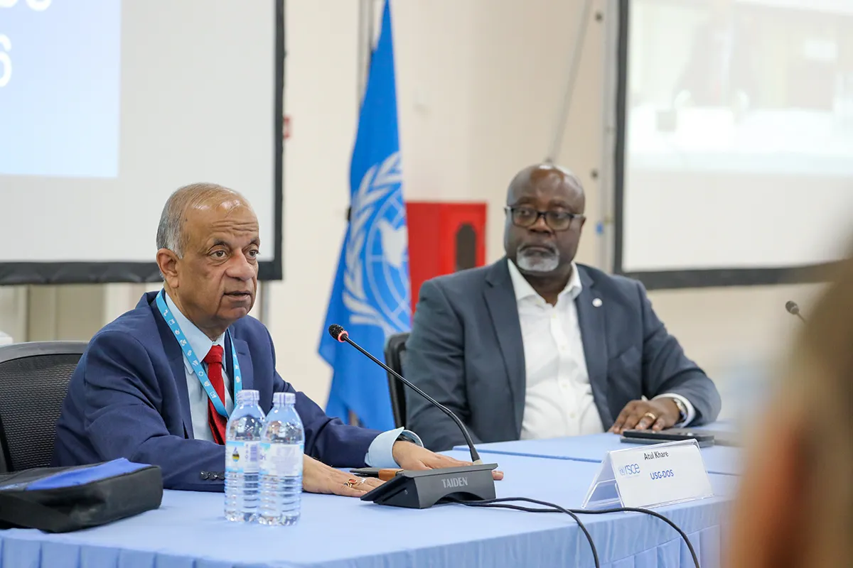 UN Under-Secretary-General for Operational Support, Mr. Atul Khare addressing RSCE staff during townhall meeting. UN Under-Secretary-General for Operational Support, Mr. Atul Khare addressing RSCE staff during townhall meeting.