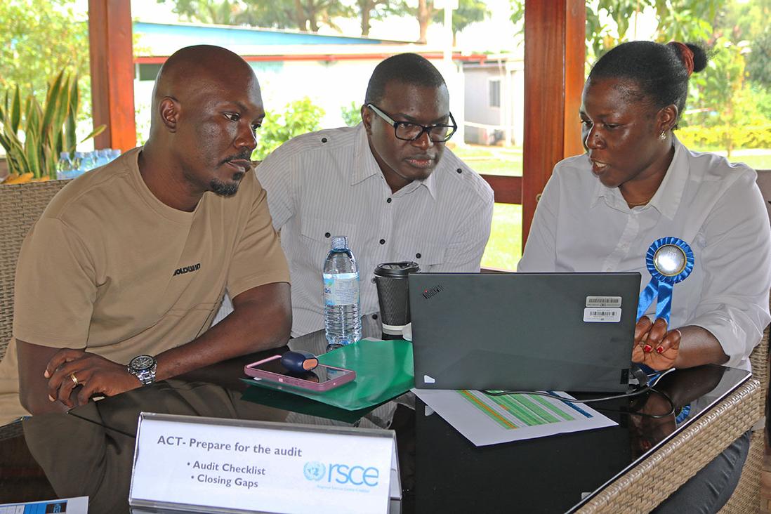 Client Service Section staff consult LARRMU representative on their ISO documentation
