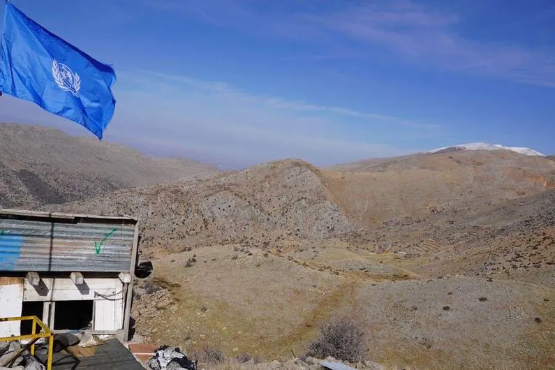 UNIFIL peacekeeper outpost at the Blue Line in Lebanon.