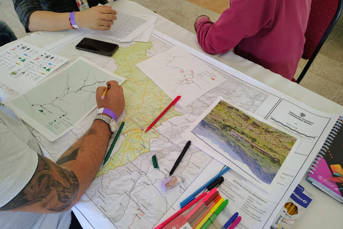 UNMAS supports the implementation of the 2016 Final Peace Agreement by supporting the collection of information from former FARC-EP combatants on the location and strategic use of explosive devices during the conflict.