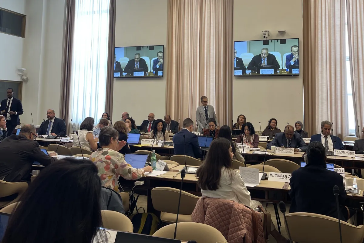 A view at the UN–League of Arab States General Cooperation Meeting in Geneva.