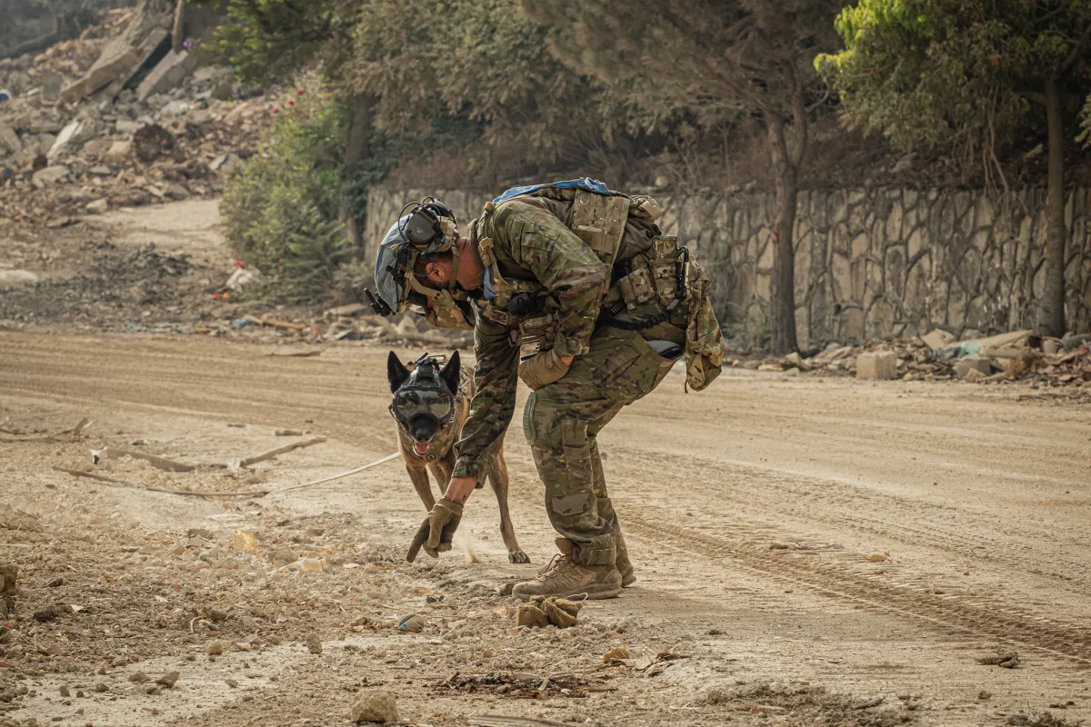 Peacekeepers help make routes safer by neutralizing explosive hazards 