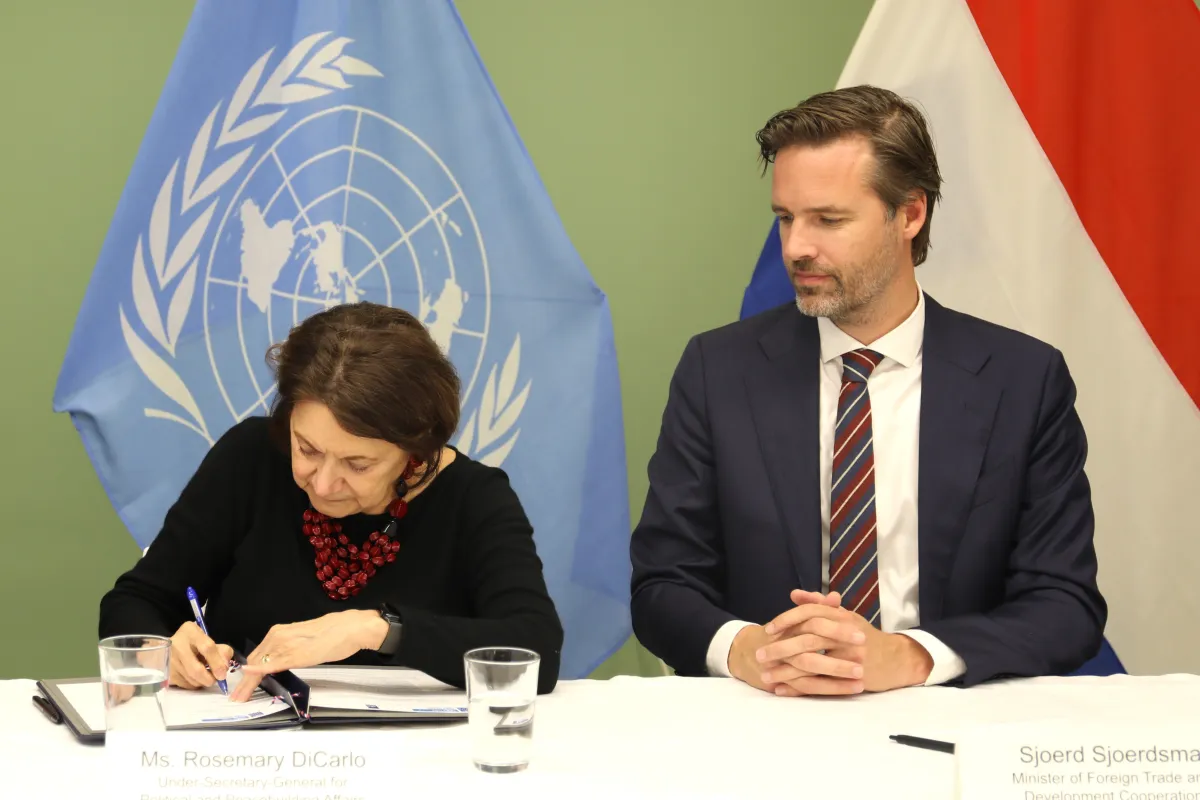 At the signing of a multi-year agreement through which the Netherlands pledged support to United Nations work on peace and security.