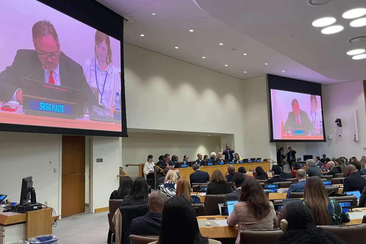 Special Representative Carlos Ruiz Massieu brief the ECOSOC Ad Hoc Advisory Group on Haiti (AHAGH)