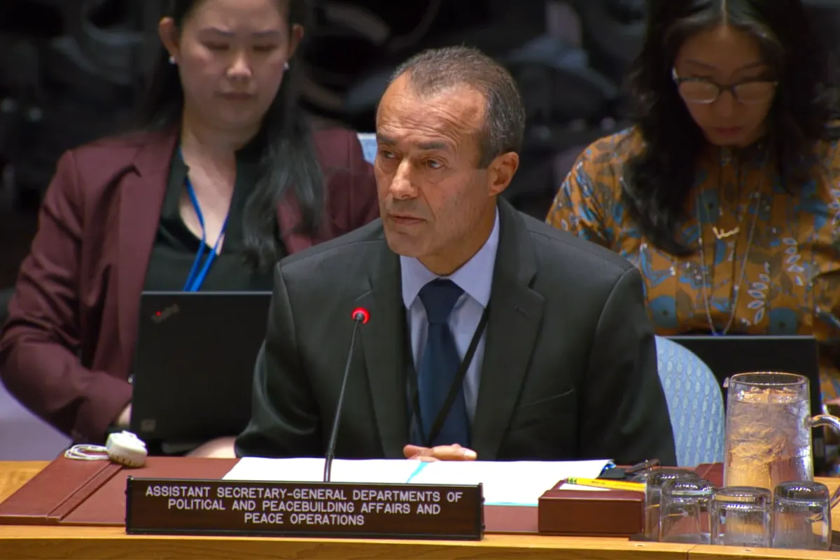 ASG Khiari speaks at the Security Council.