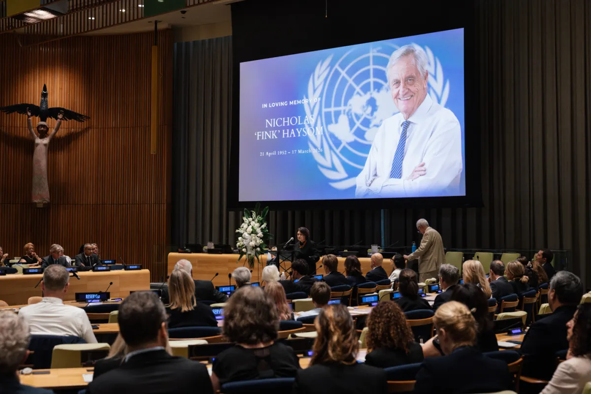Under-Secretary-General Rosemary DiCarlo delivers remarks at the informal gathering to honor the memory of Nicholas "Fink" Haysom.