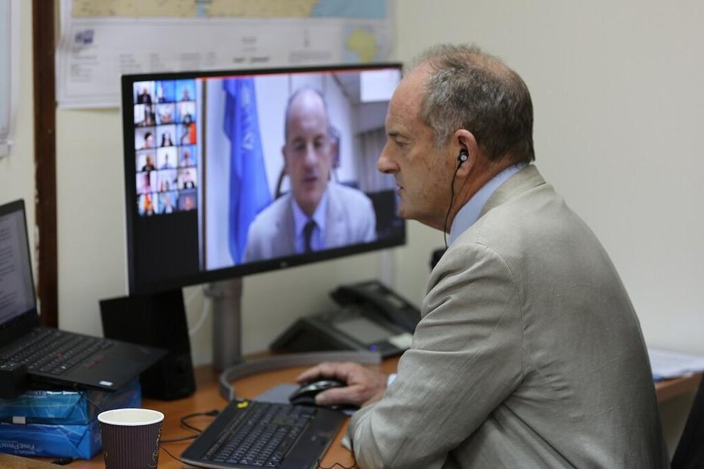 David Shearer, Special Representative of the UN Secretary-General, briefs members of the Security Council on the situation in South Sudan.
