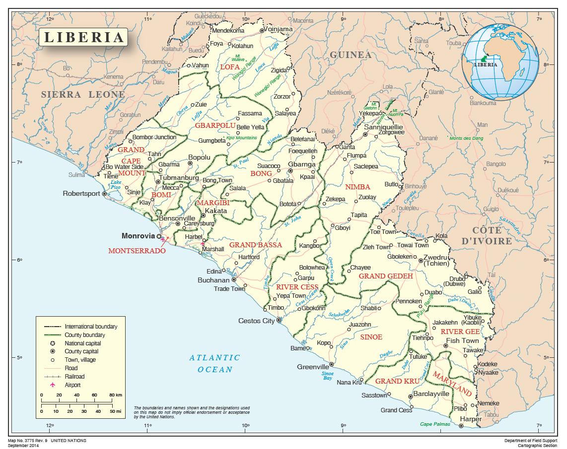 Map of Liberia