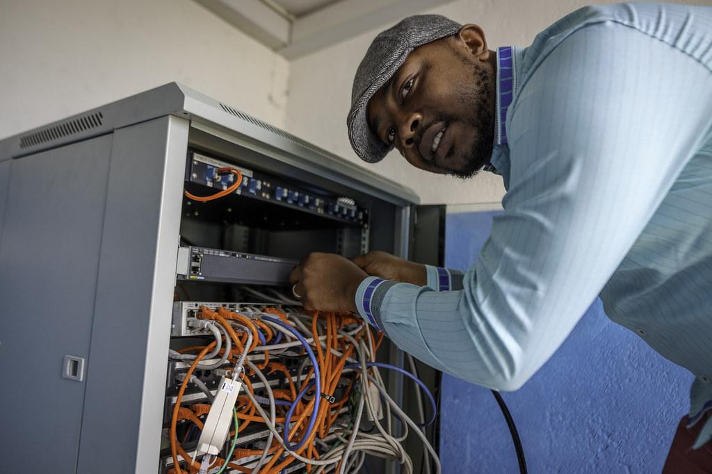 Sosthene Olenga (28) serves as an IT technician with MONUSCO.
