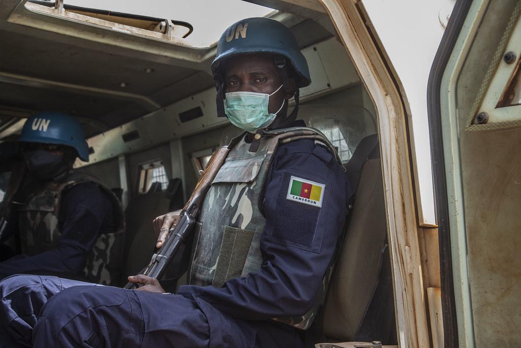 Cristopher Ojong Ekuh (24) from Cameroon serves as a police officer responsible for the maintenance of order at MINUSCA.