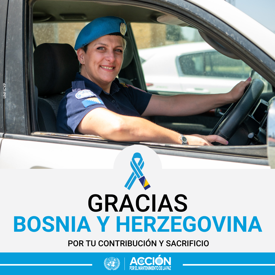 damos las gracias a  Bosnia y Herzegovina por su servicio y sacrificio