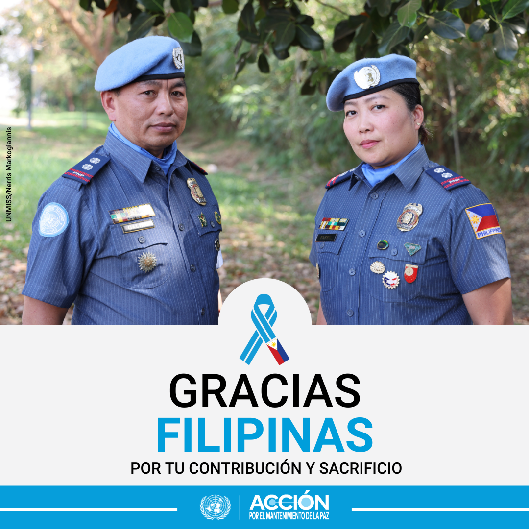 gracias, Filipinas por tu servicio y sacrificio