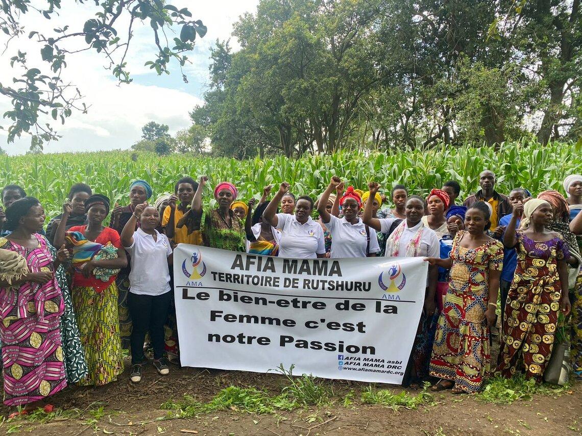 Anny visits a women’s community field in Rutshuru, Democratic Republic of the Congo in May 2022. Photo courtesy Anny Modi