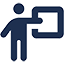 Person chalkboard icon