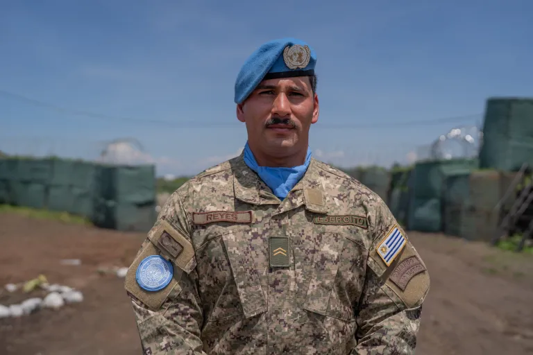 Sergeant Matias Reyes of Uruguay while serving with MONUSCO.